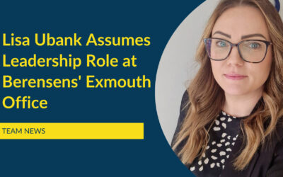 Lisa Ubank Assumes Leadership Role at Berensens’ Exmouth Office